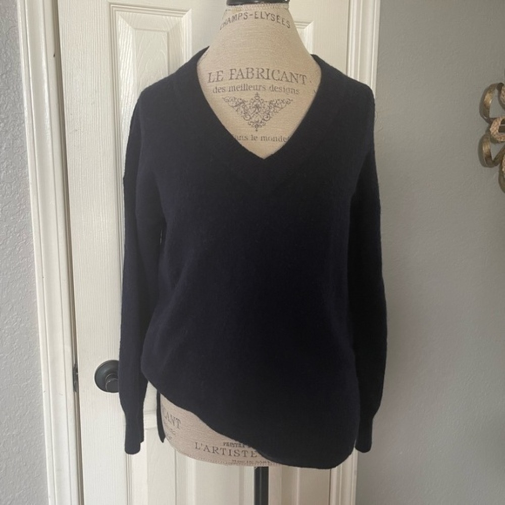 Madewell Navy Wool Blend Long Sleeve Sweater Size Small